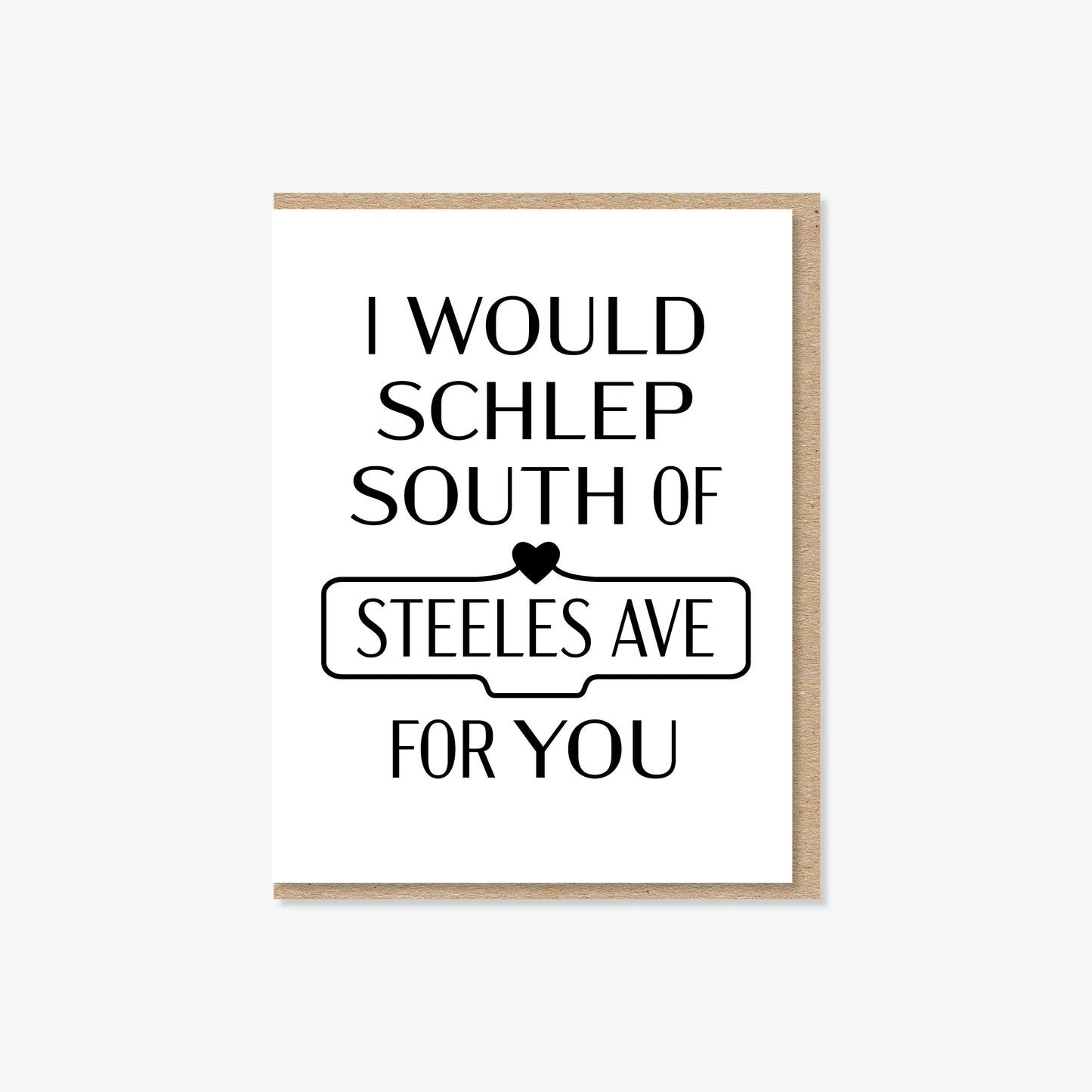 Schlep South of Steeles