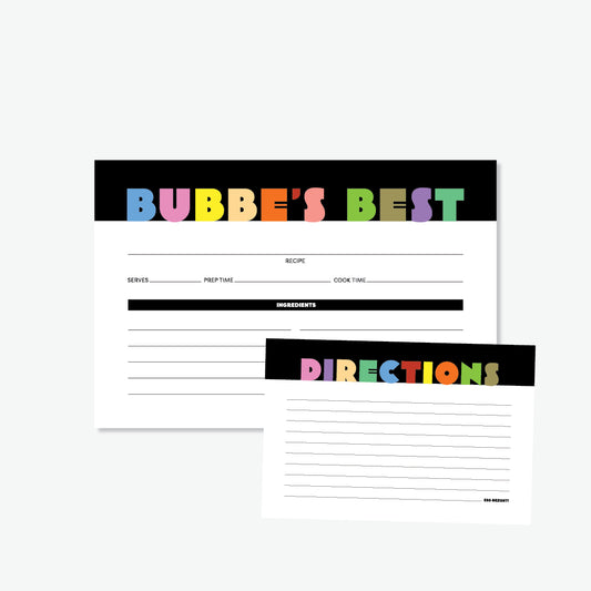 Bubbe's Best Recipe Cards