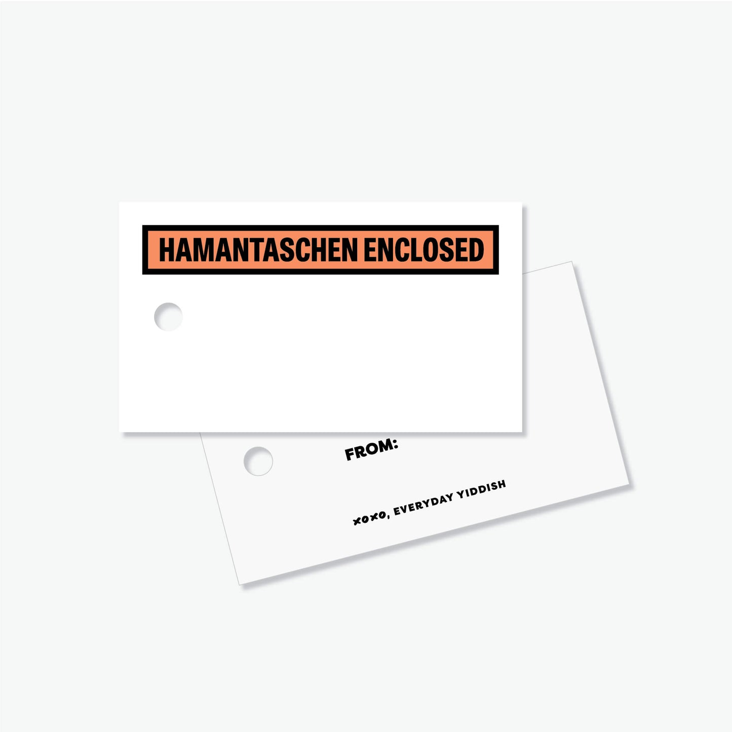 Hamantaschen Enclosed Purim Gift Tags