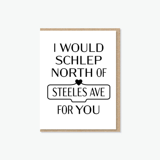 Schlep North of Steeles