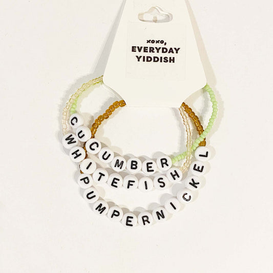 Pumpernickel, whitefish, cucumber stack