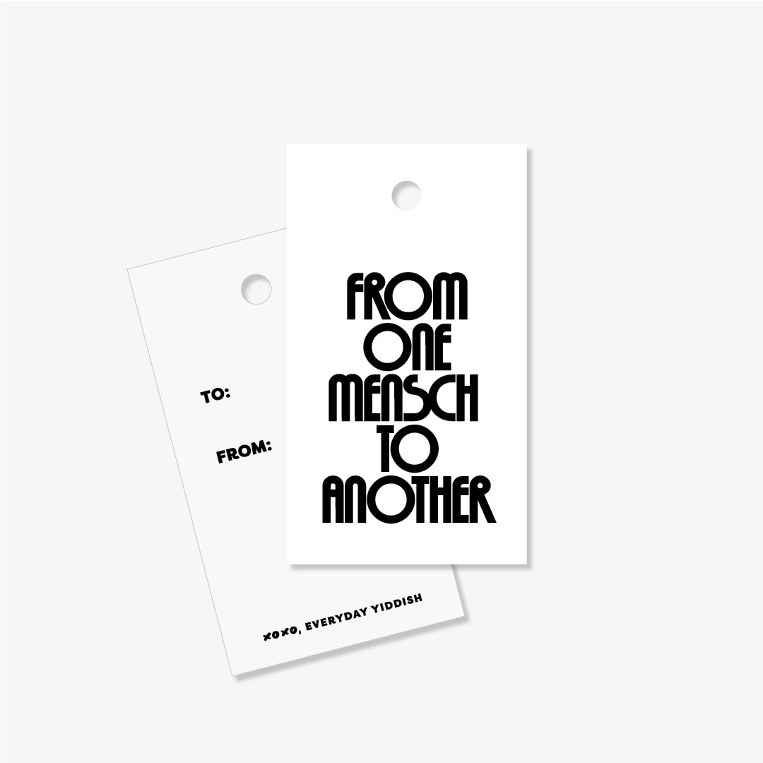One Mensch to Another Gift Tags