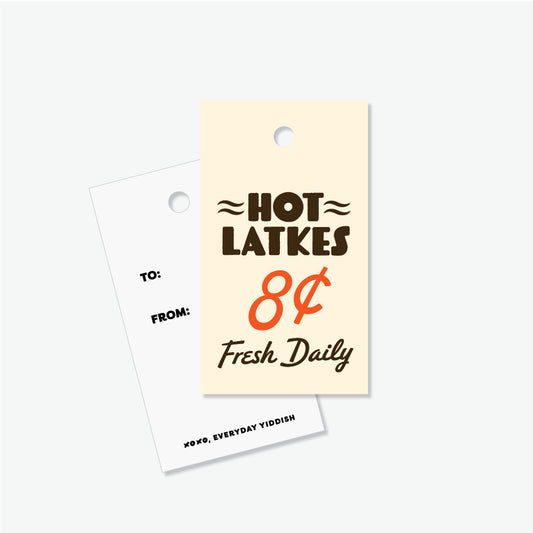 Vintage Hot Latkes Gift Tags