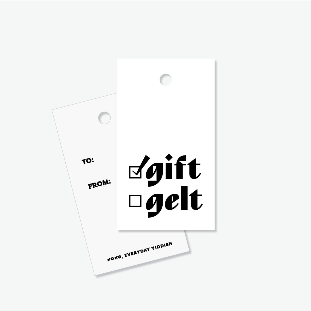 Gift not Gelt Gift Tags