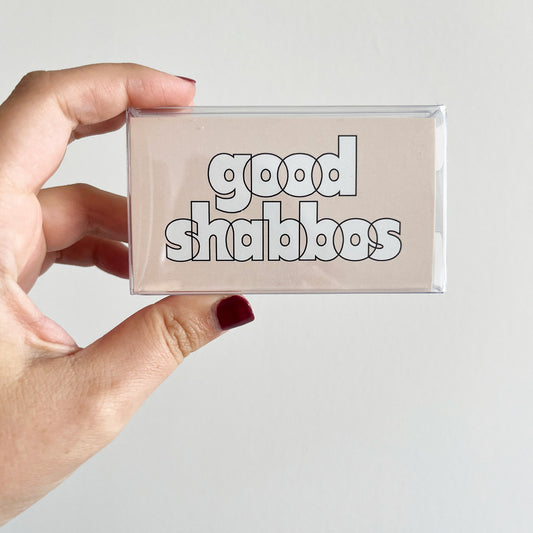Good Shabbos Mini Notecards - Pink