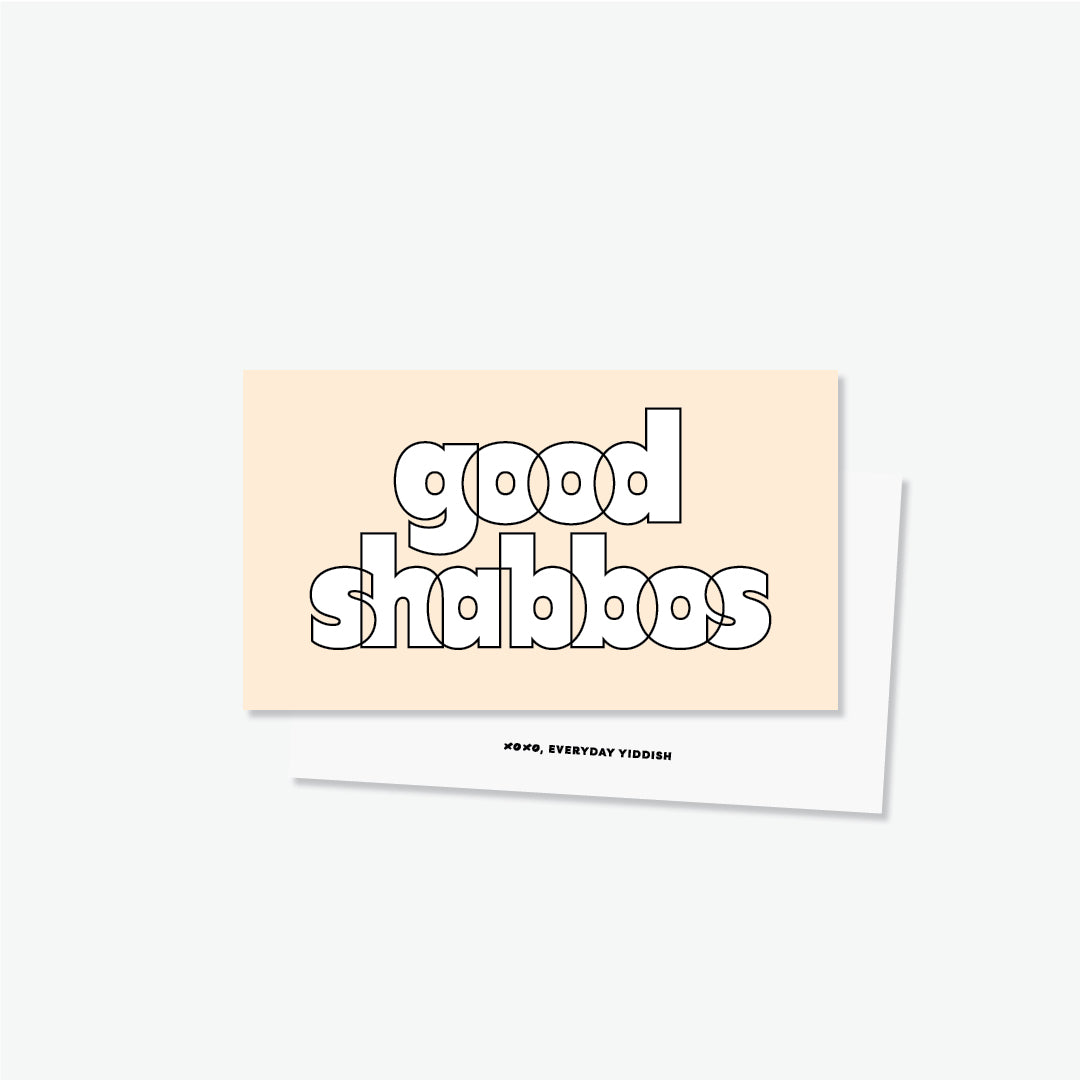 Good Shabbos Mini Notecards - Pink