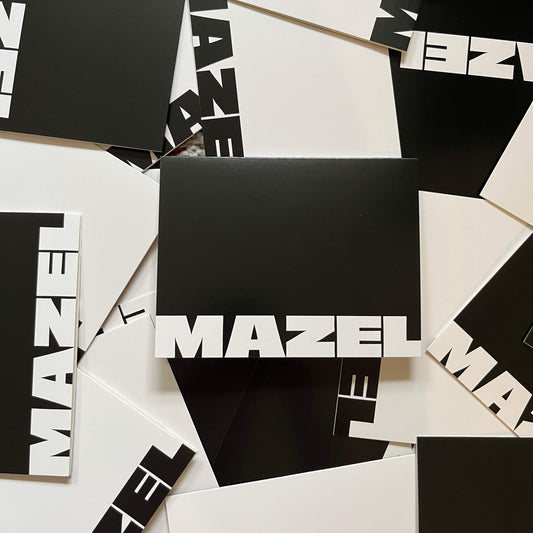 MAZEL B&W Greeting Card Set