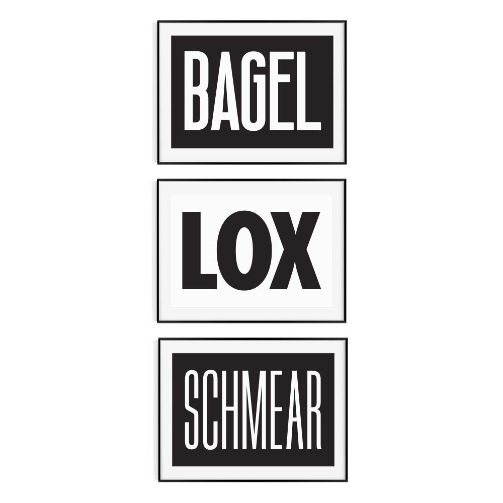 Bagel Lox and Schmear Prints