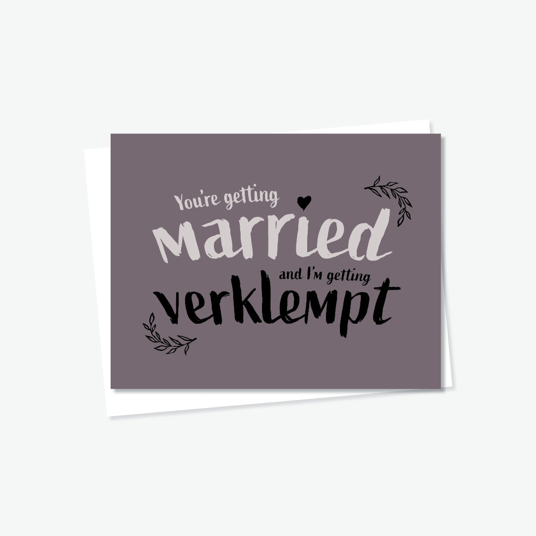 Getting Verklempt - Wedding