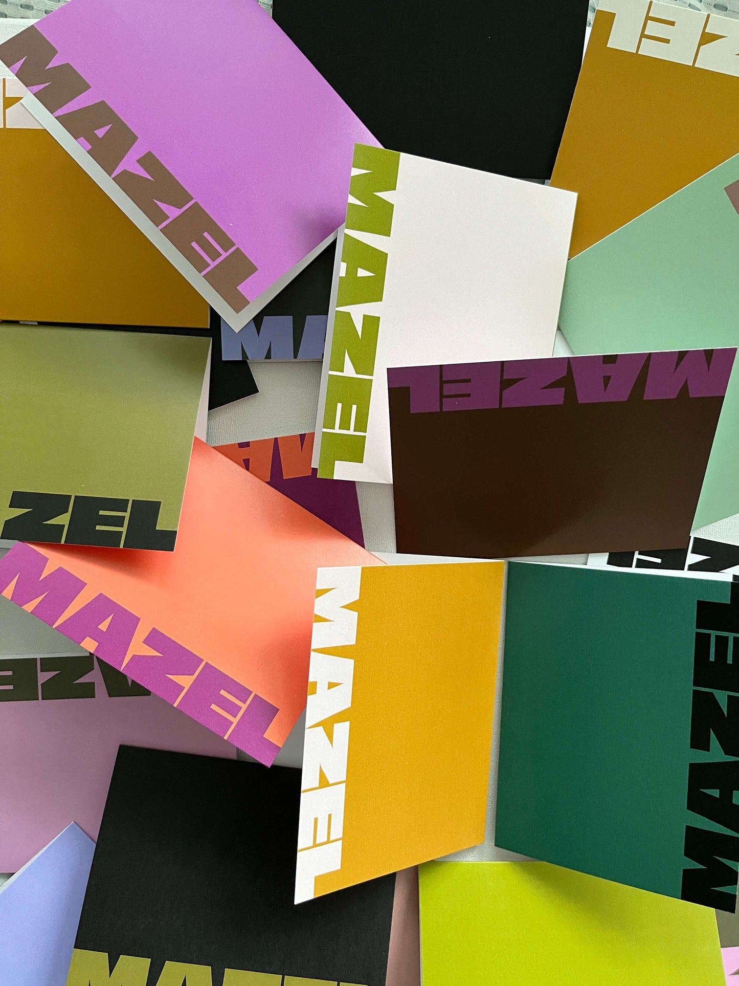 MAZEL Multicolour Greeting Card Set